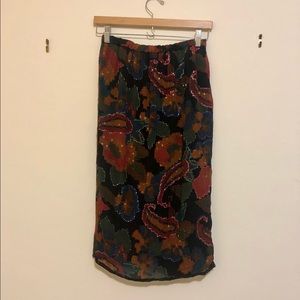 Vintage Beaded Silk Skirt